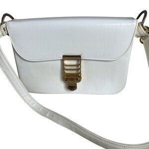 Robert Bestien Vintage White Faux Leather shoulder Adjustable Strap